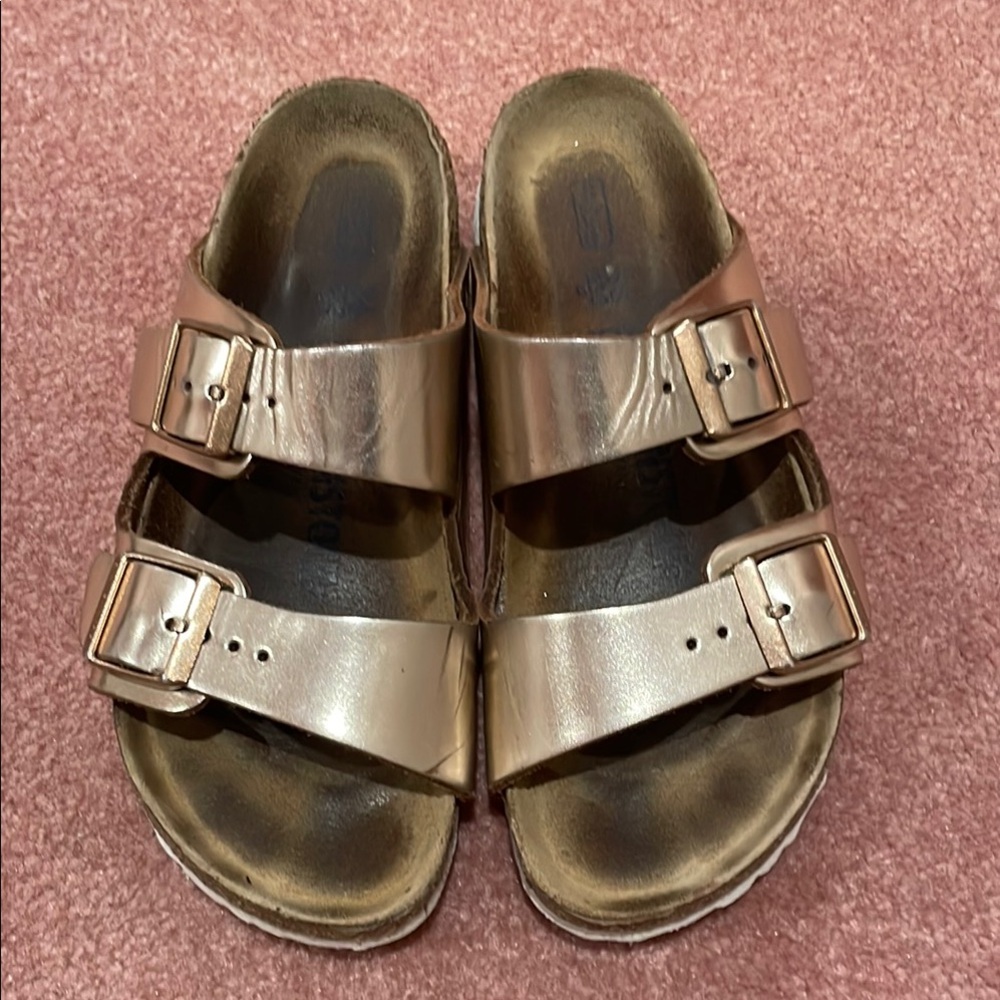 Rose gold Birkenstock